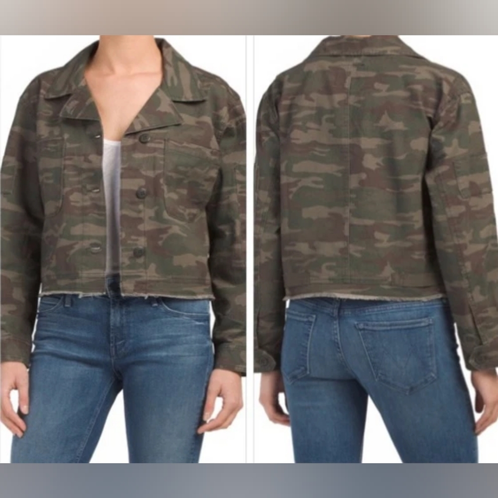 Sanctuary - Camo Crop Green Women's Jacket - Size M  (NWT)